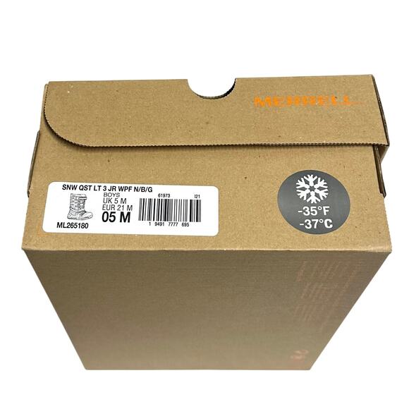 Merrell Snow Quest 3.0 Toddler Blue Winter Boot Size 5 Insulated Waterproof New - Picture 7 of 7